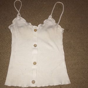 cream colored tank top